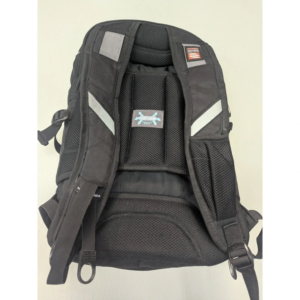 High Sierra Backpack Padded Black Book Travel Work School Camping Bag